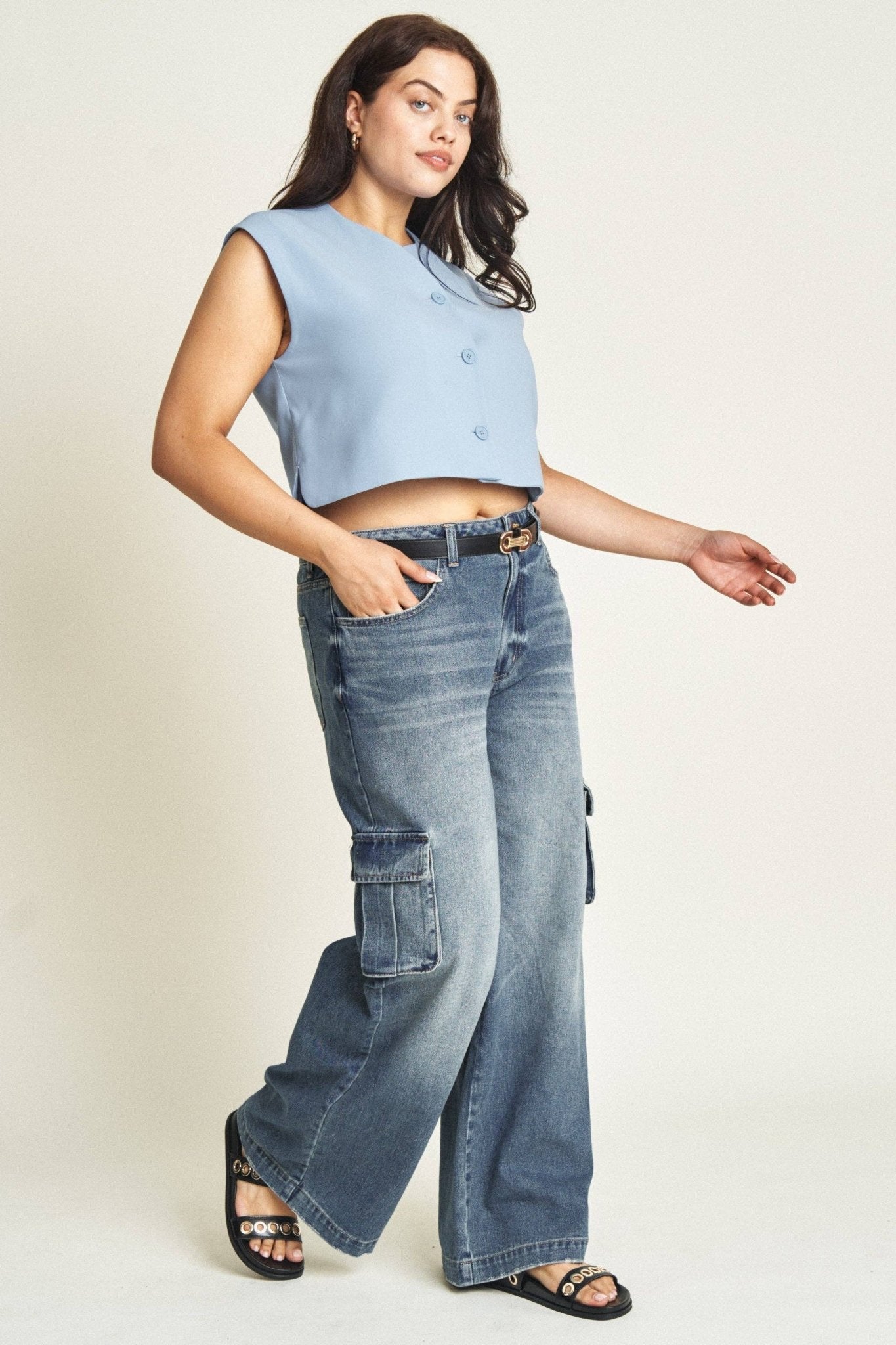 Madison Cargo Aged Indigo - UnLaced Boutique