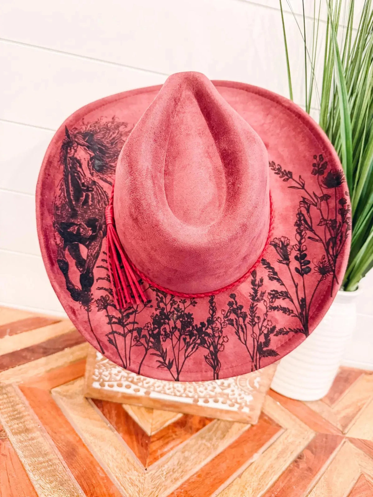 Merlot Wildflower Horse Hat - UnLaced Boutique