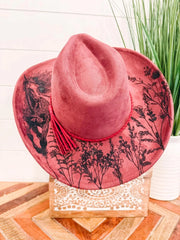 Merlot Wildflower Horse Hat - UnLaced Boutique