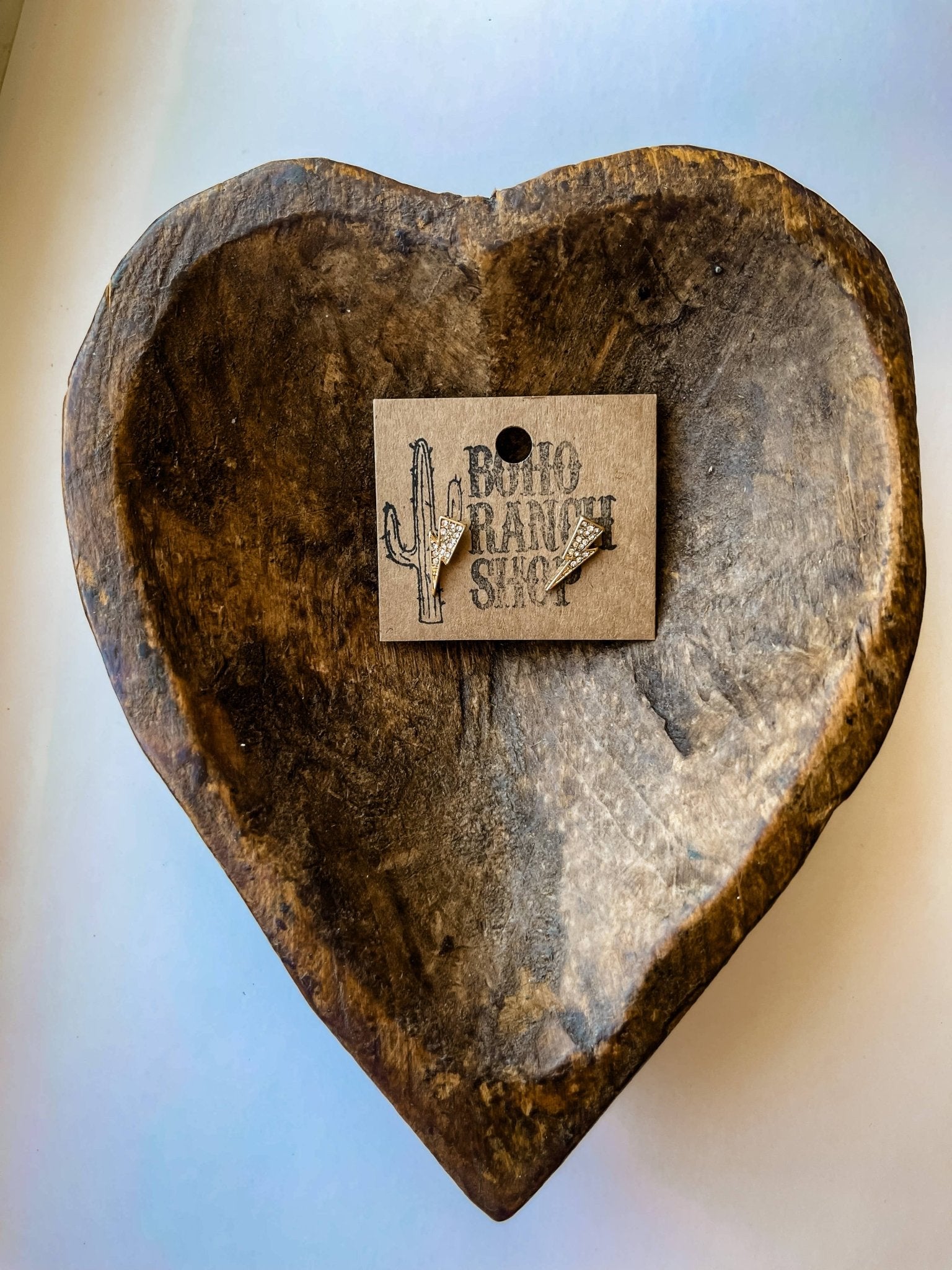 Mini Rhinestone Lighting Bolt Studs Earrings - UnLaced Boutique