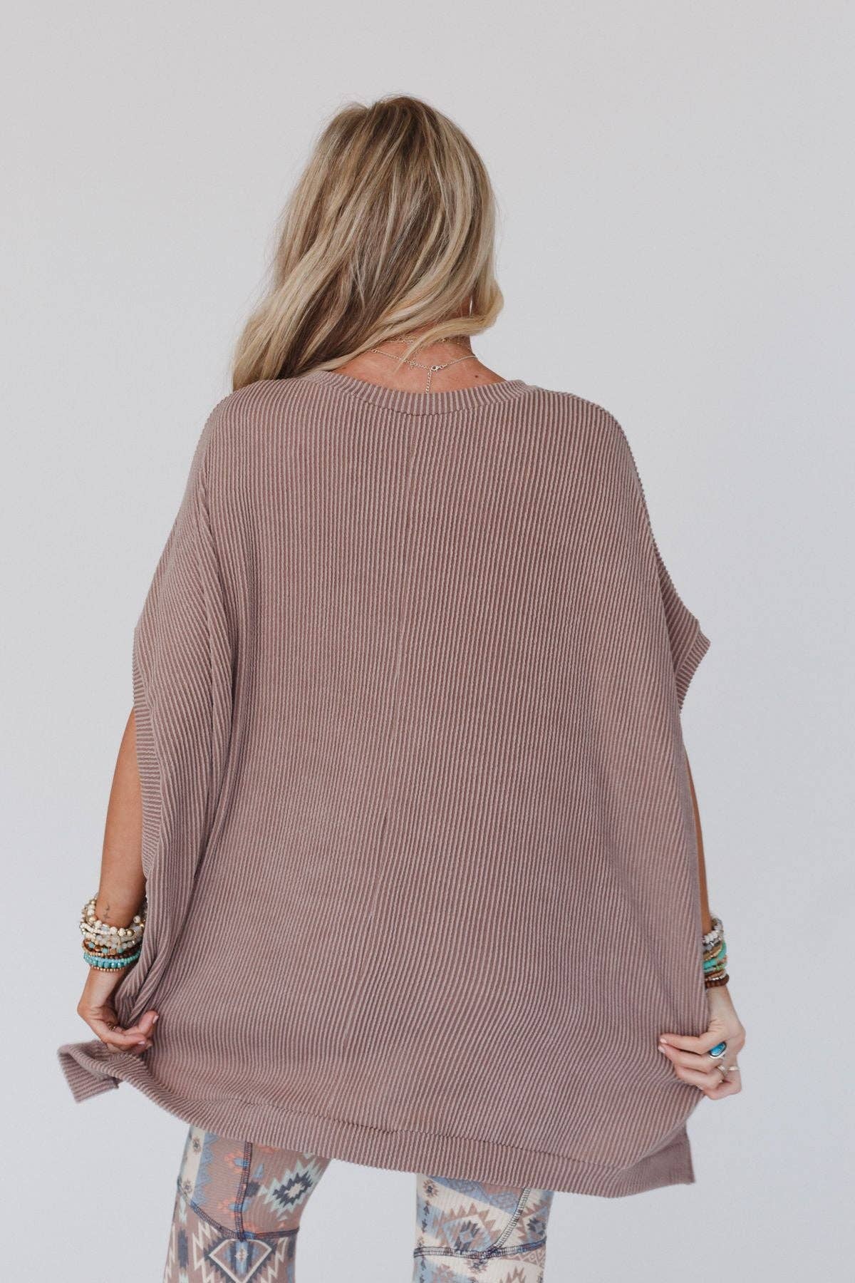 Moon Glow Texture Knit Top - Acorn - UnLaced Boutique