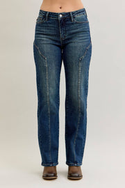 MR Straight Western Seam Detail JUDY BLUE JEANS - UnLaced Boutique