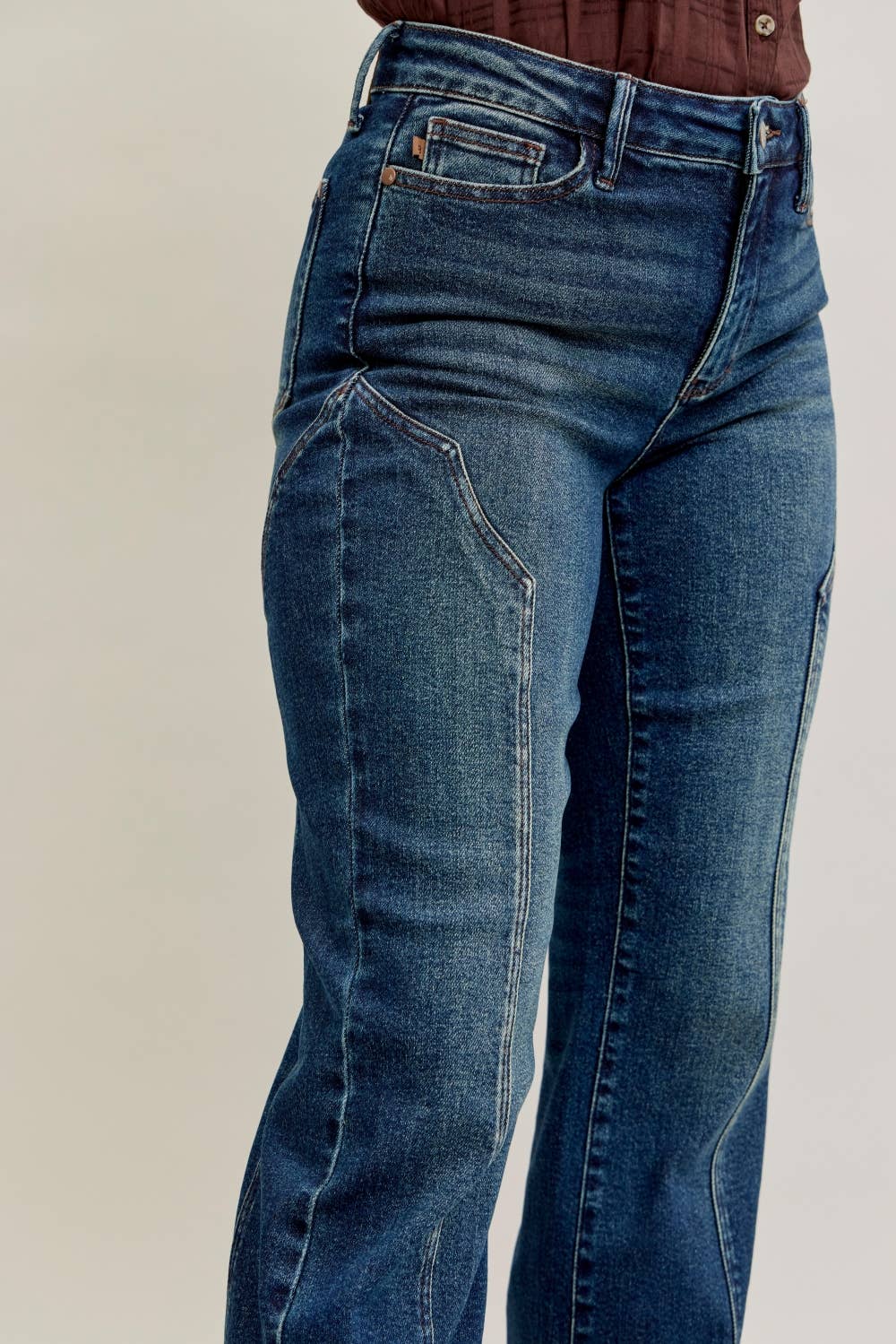MR Straight Western Seam Detail JUDY BLUE JEANS - UnLaced Boutique