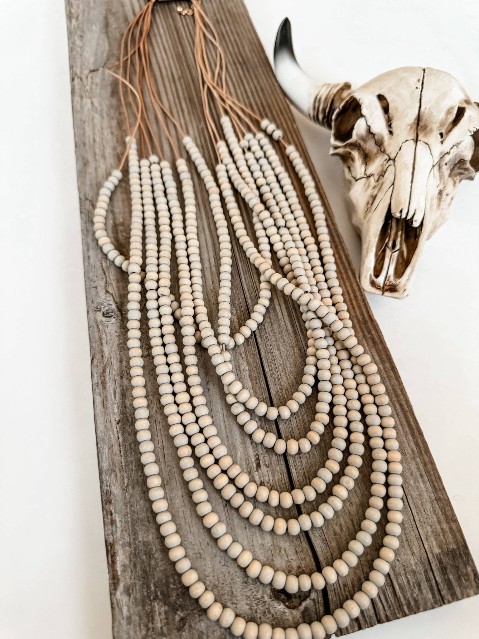 Multi Strand Wood Bead Boho Necklace - UnLaced Boutique