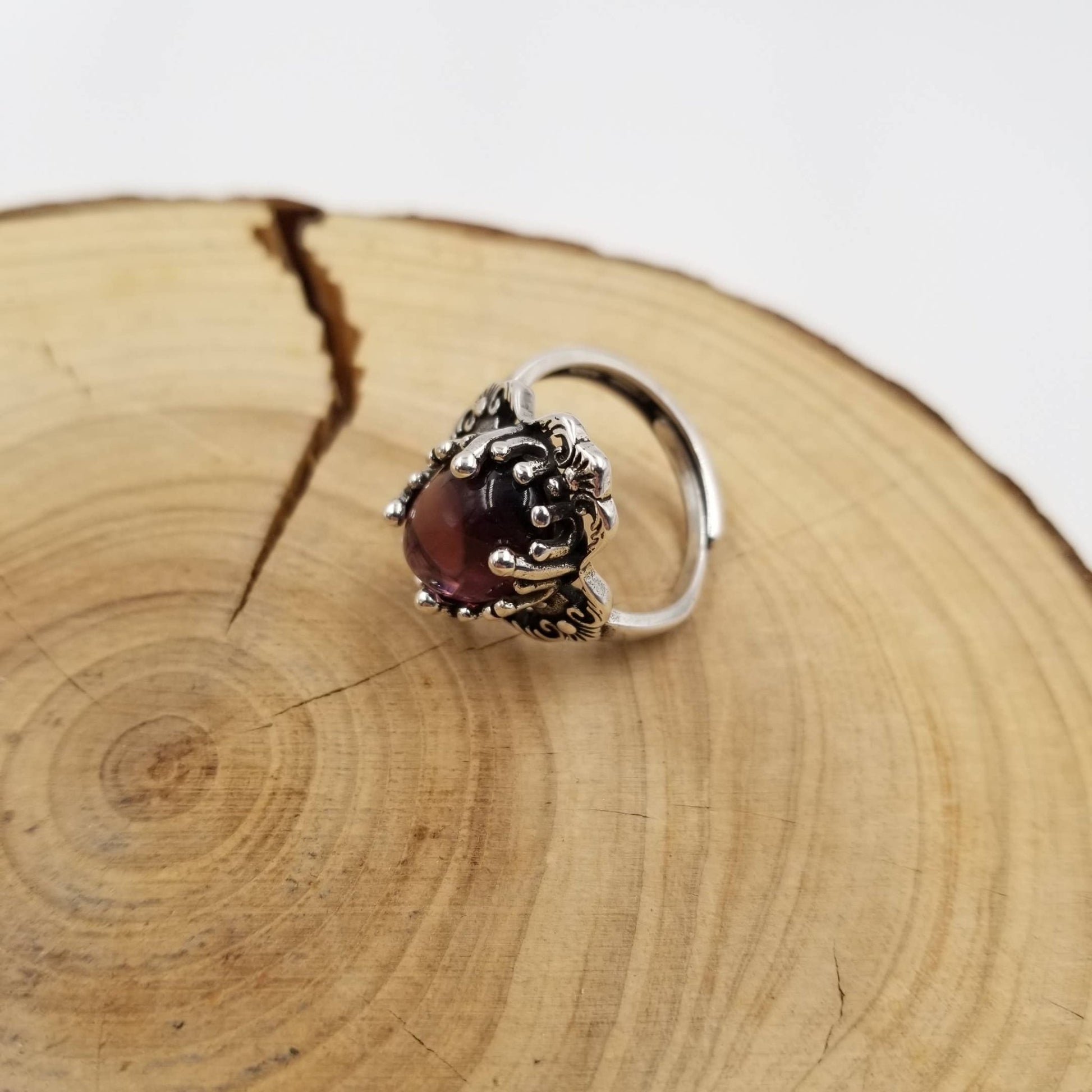 Natural Amethyst Nostalgic Boho Ring - UnLaced Boutique
