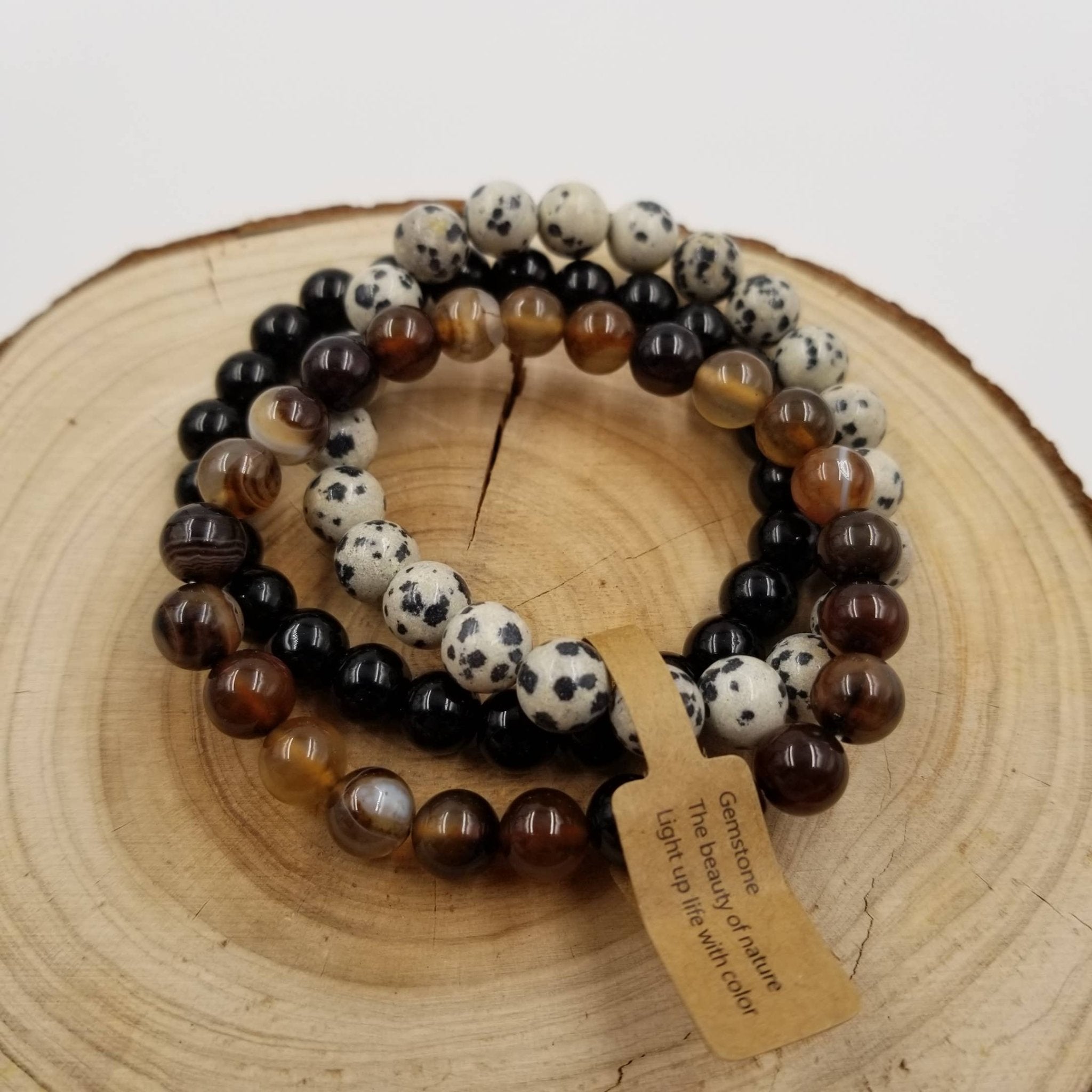 Natural Stone Beads Set Of 3 - UnLaced Boutique