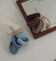 Neutral Chevron Seamless Hair Ties (Set of 5) - UnLaced Boutique