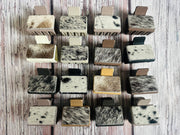 Neutral Cowhide Hair Clips - UnLaced Boutique