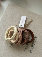 Neutral Wavy Seamless Hair Ties (Set of 5) - UnLaced Boutique