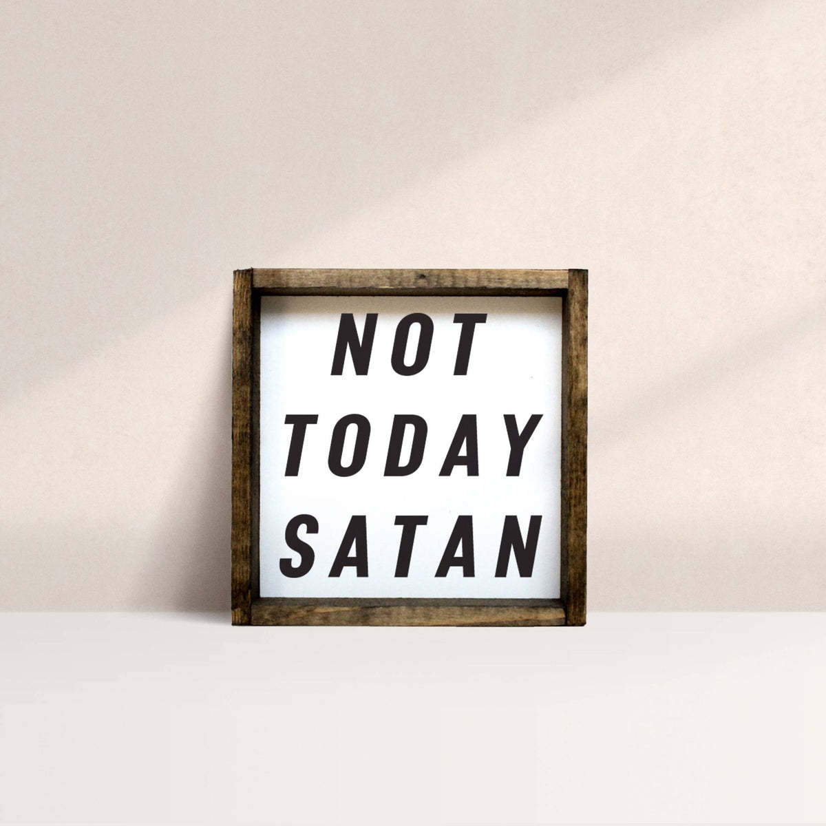 Not Today Satan Framed Print - Black - UnLaced Boutique
