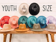 Olive Youth Size Vegan Suede Hat Blank Short Brim - UnLaced Boutique