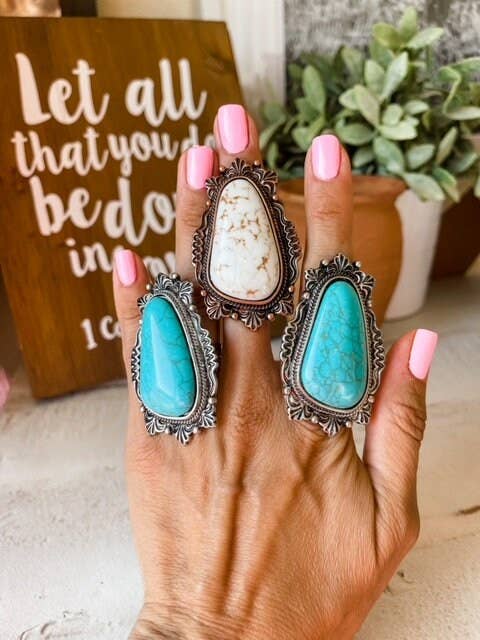 Oversized Western Navajo Statement Ring - UnLaced Boutique