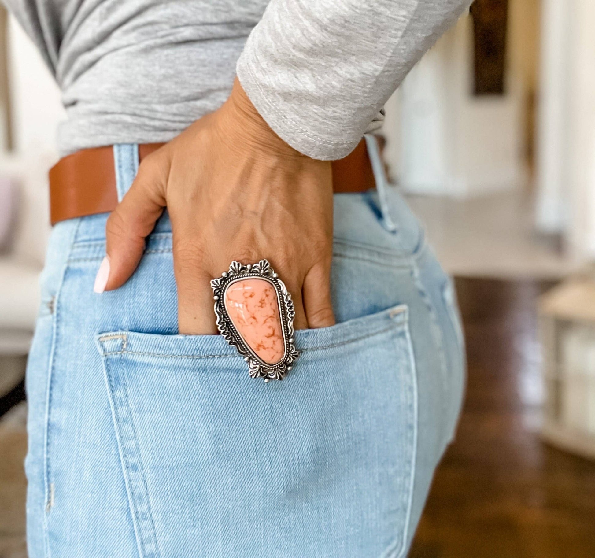 Oversized Western Navajo Statement Ring - UnLaced Boutique