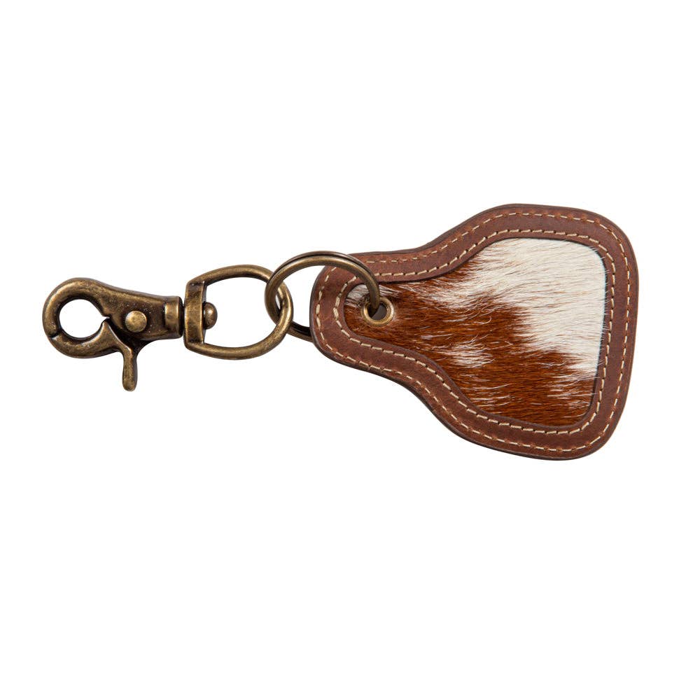Pony Brook Key Fob In Brown & White - UnLaced Boutique