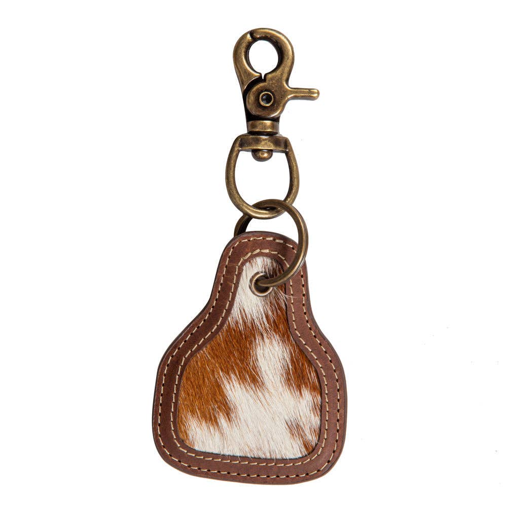 Pony Brook Key Fob In Brown & White - UnLaced Boutique