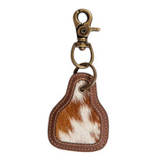 Pony Brook Key Fob In Brown & White - UnLaced Boutique