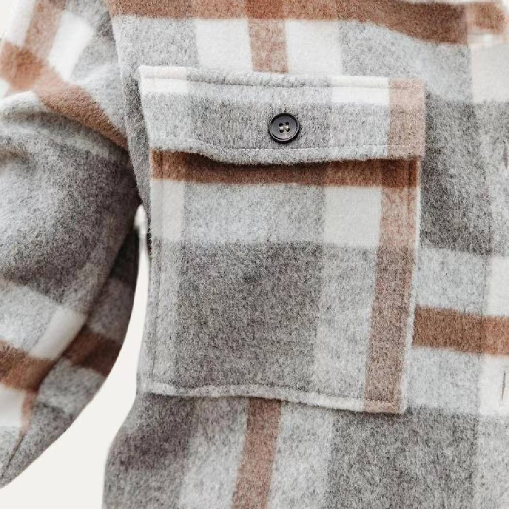 Prime Time Classic Multi Plaid Collared Button Down Shacket - UnLaced Boutique