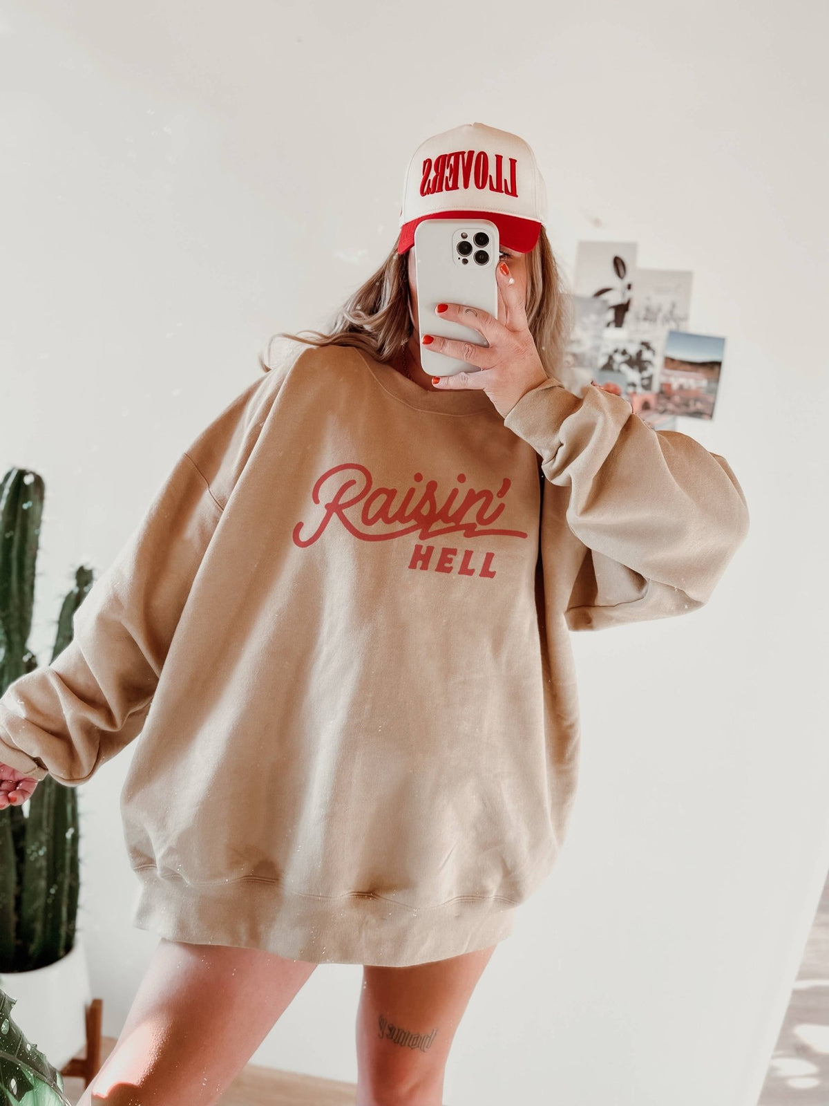 RAISIN’ HELL CREWNECK SWEATSHIRT - BLACK - UnLaced Boutique