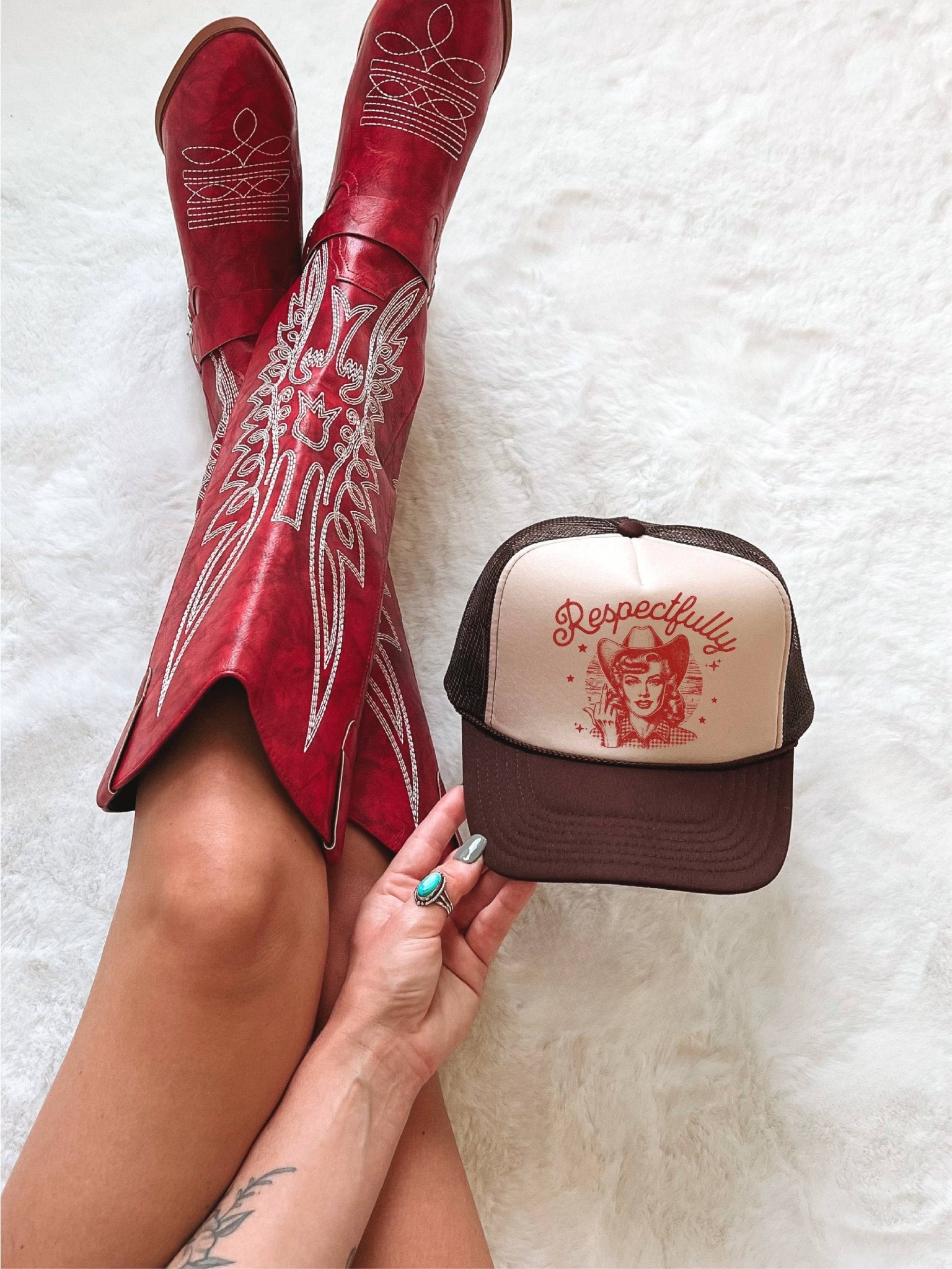 Respectfully Trucker Hat - UnLaced Boutique