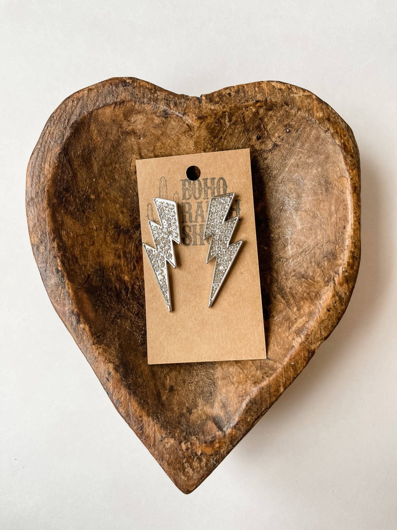 Rhinestone Lightning Bolt Thunder Earrings Earring - UnLaced Boutique