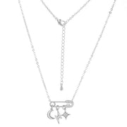 Safety Pin with Charms Necklace - UnLaced Boutique
