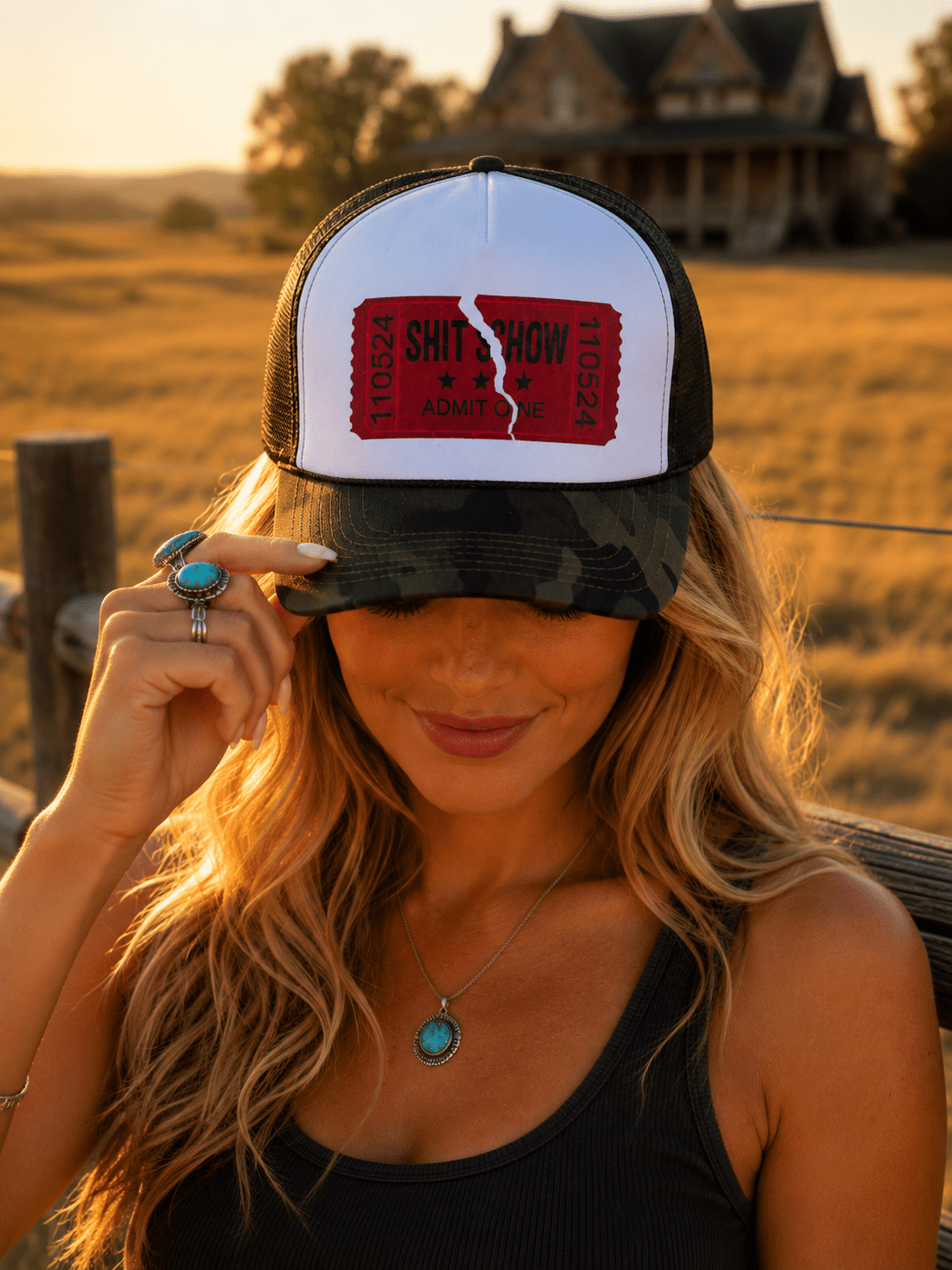 Shitshow Trucker Hat - Camo & White - UnLaced Boutique