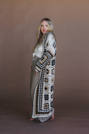 Soulful Wanderer Crochet Duster - Grey Multi - UnLaced Boutique