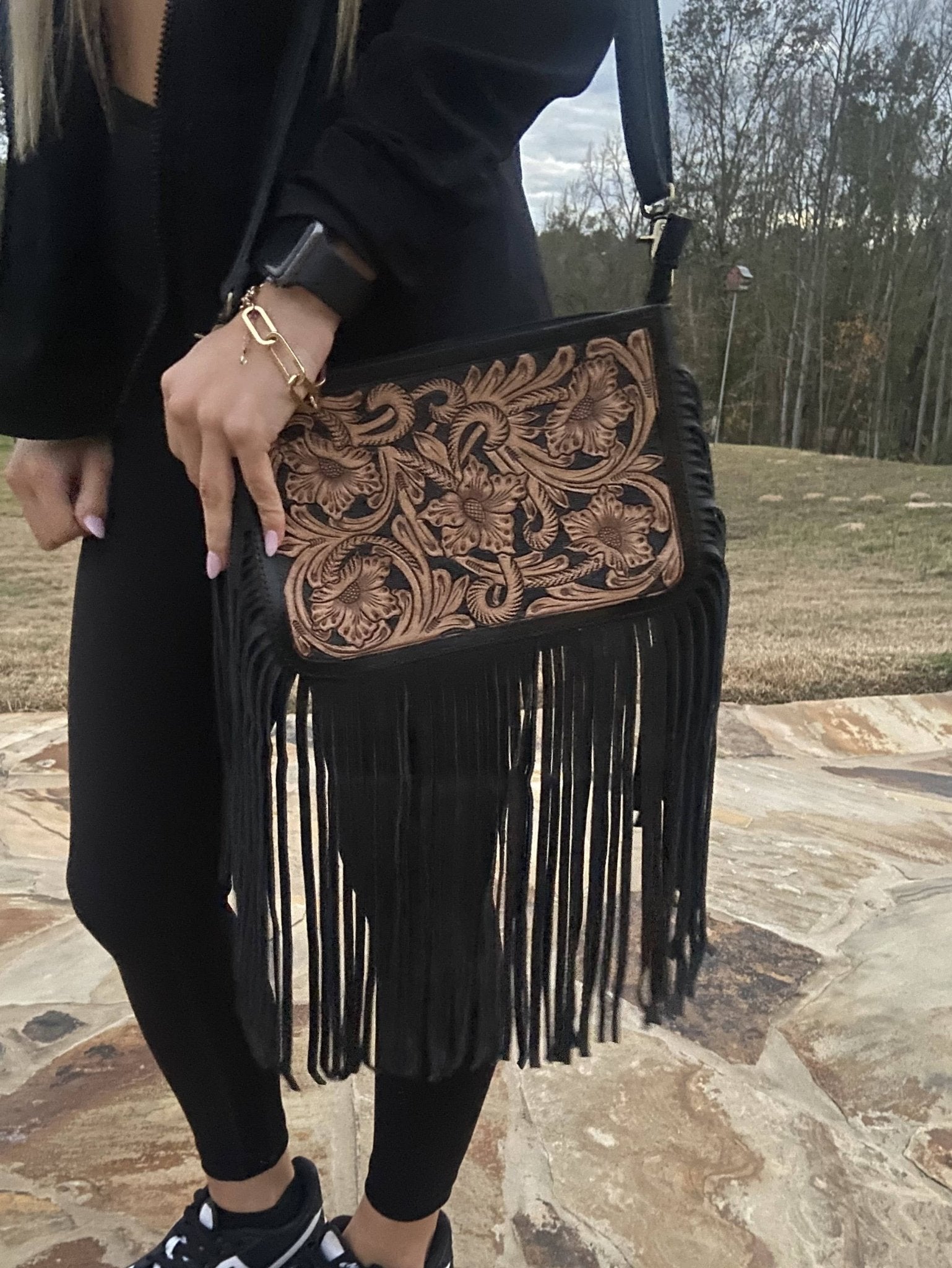 Special Edition Rio Grande Tooled Leather Purse Crossbody - UnLaced Boutique
