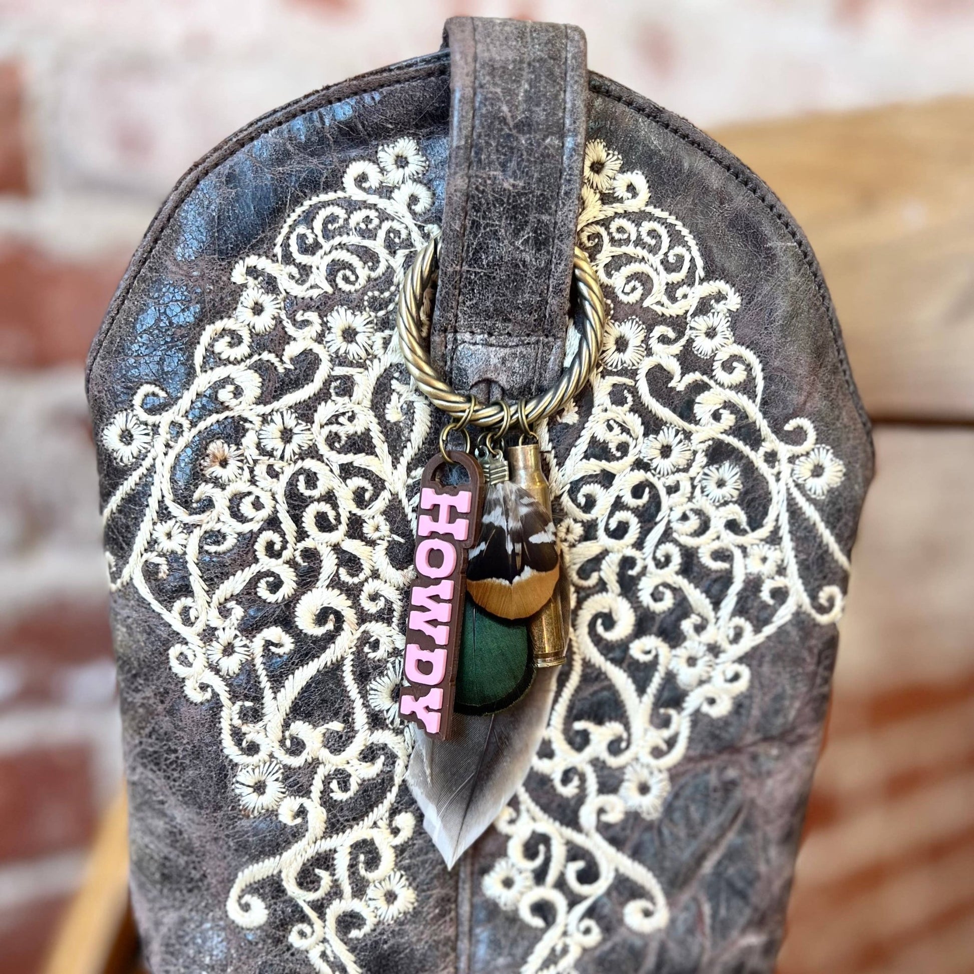 Spent Brass Bullet Casing Charm, bullet boot or bag charm - UnLaced Boutique