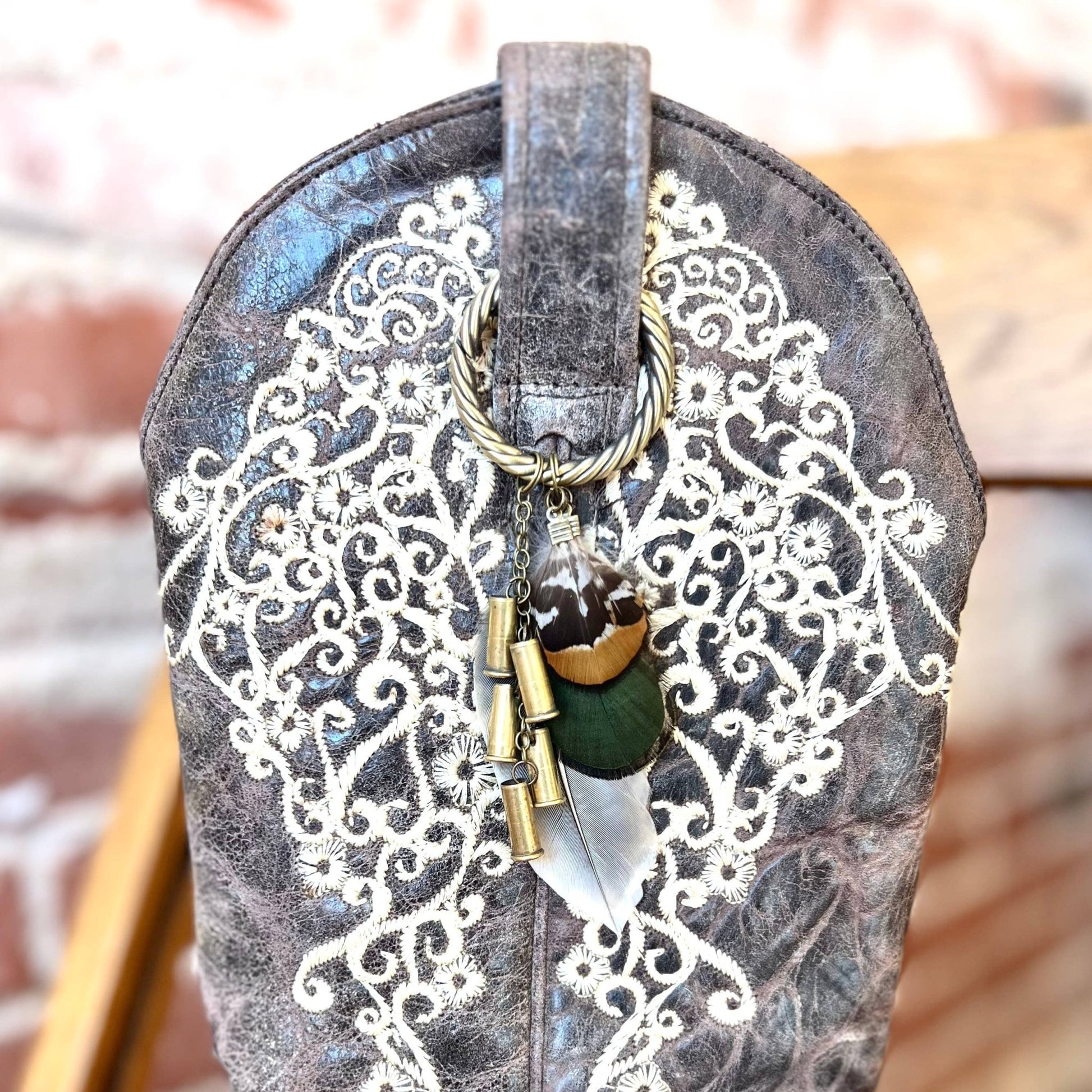 Spent Brass Bullet DANGLE Charm, Bullet Boot or Bag Charm - UnLaced Boutique