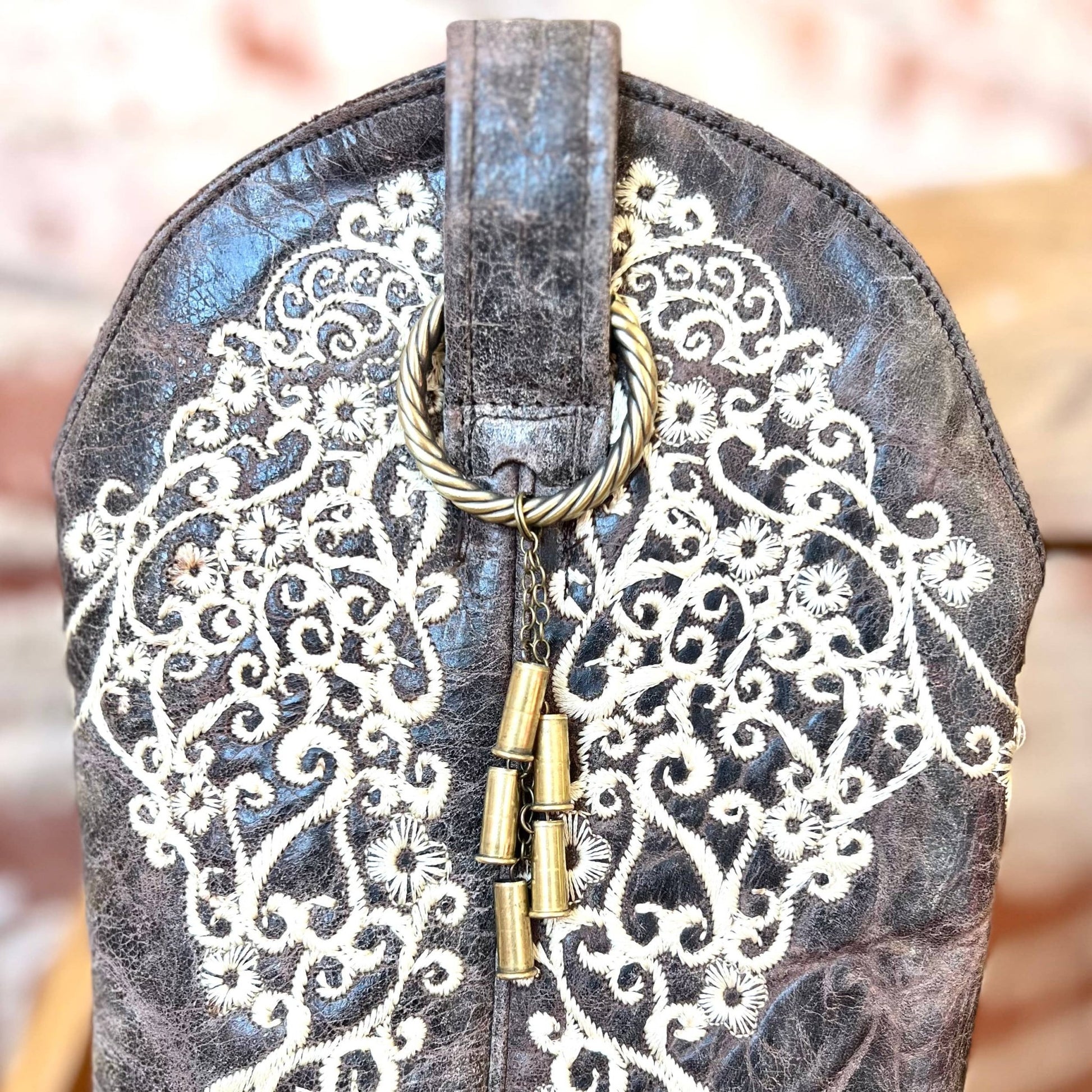 Spent Brass Bullet DANGLE Charm, Bullet Boot or Bag Charm - UnLaced Boutique