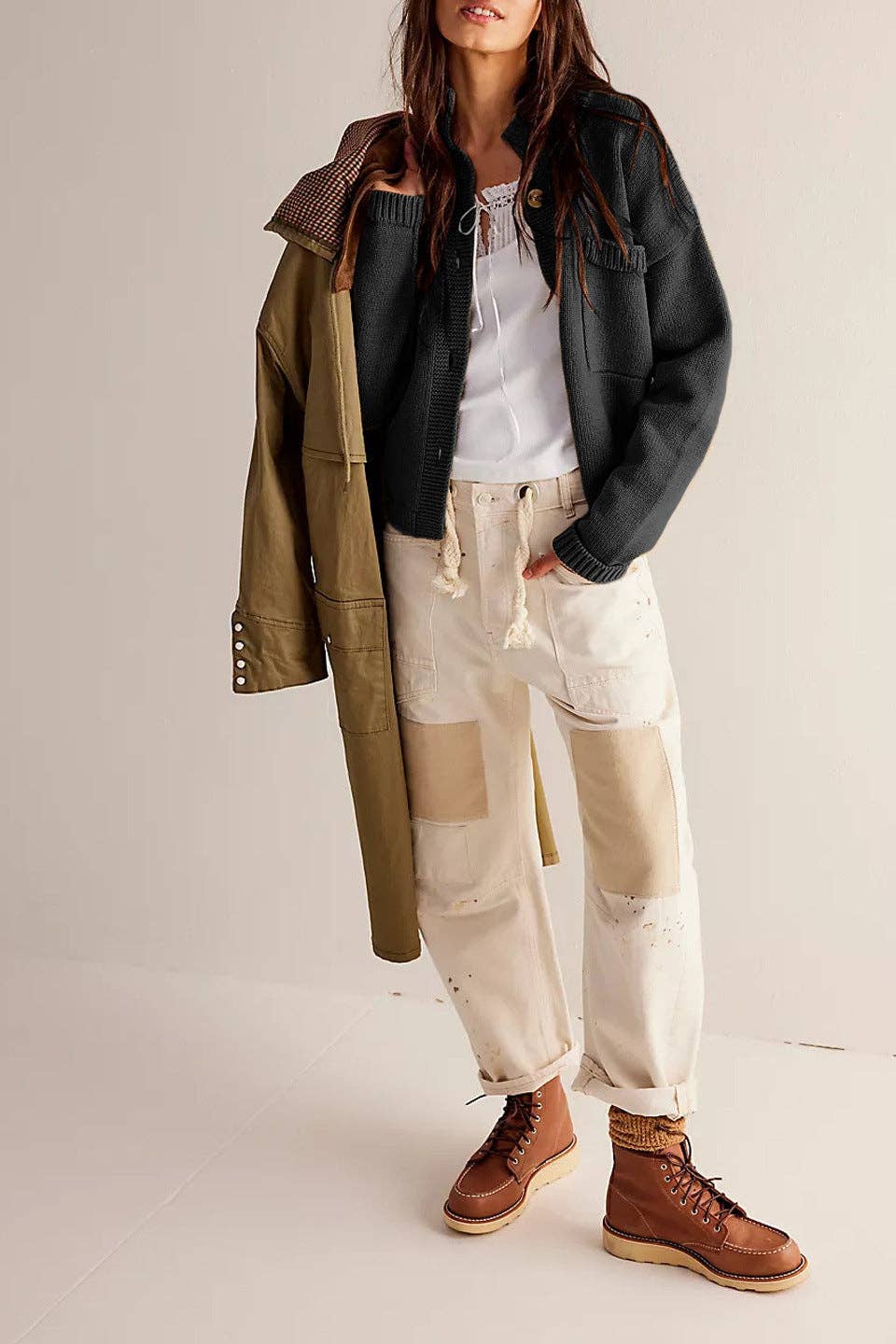 Stand Collar Button Cardigan - UnLaced Boutique