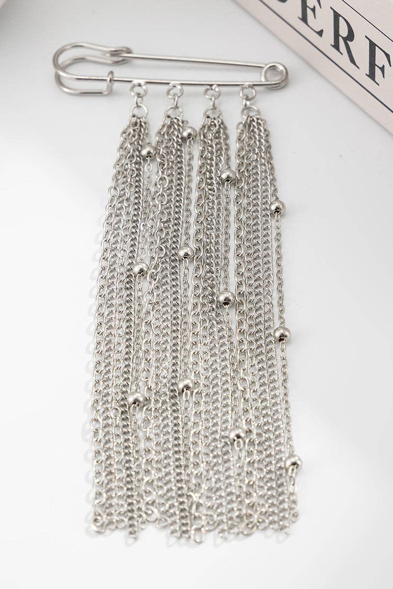 Star Fringe Safety Pin Brooch - UnLaced Boutique