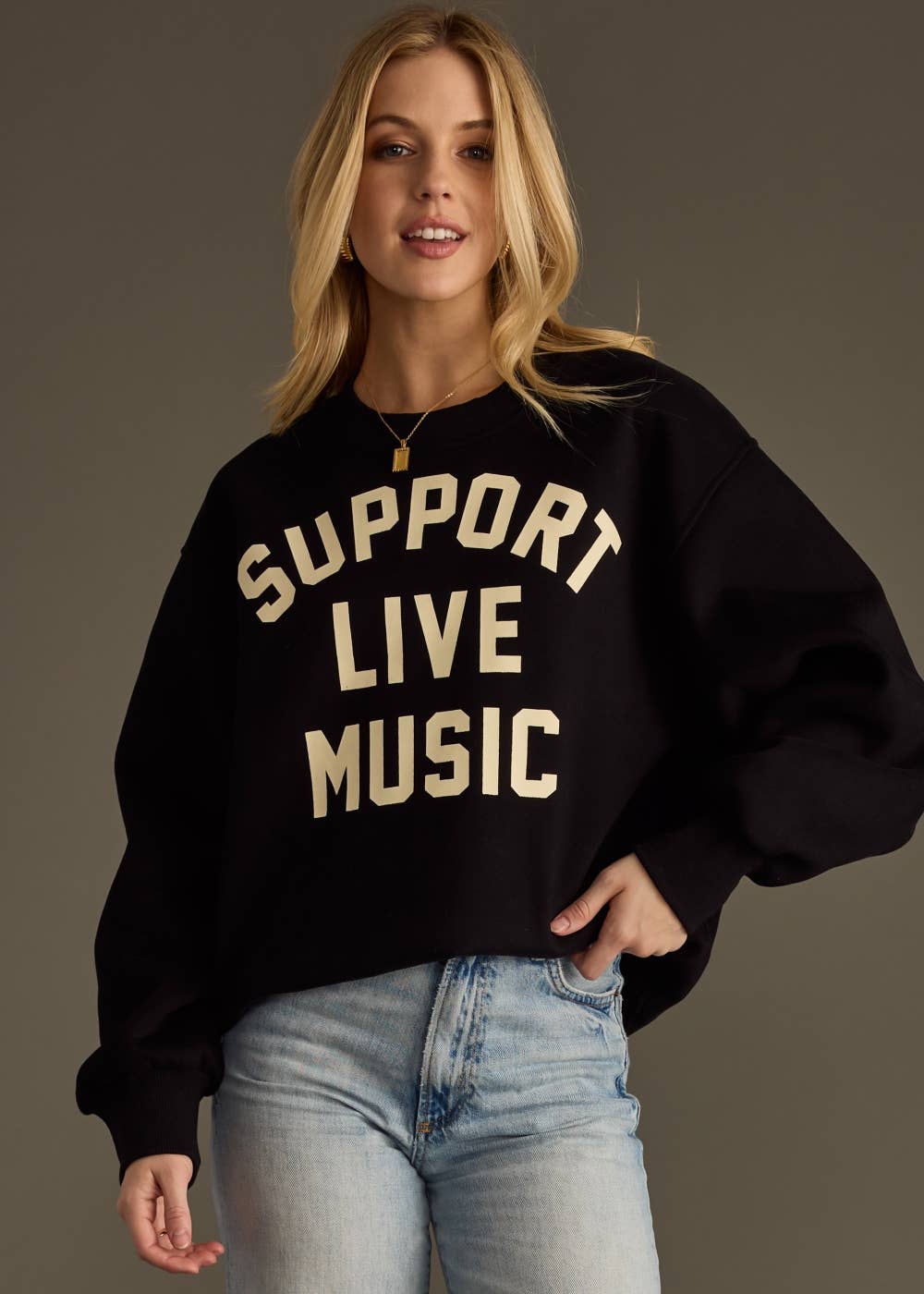 Support Live Music Sweatshirt - UnLaced Boutique