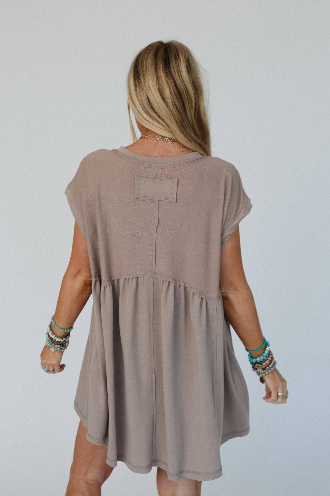 Sweet Nothings Baby Doll Dress - Khaki - UnLaced Boutique
