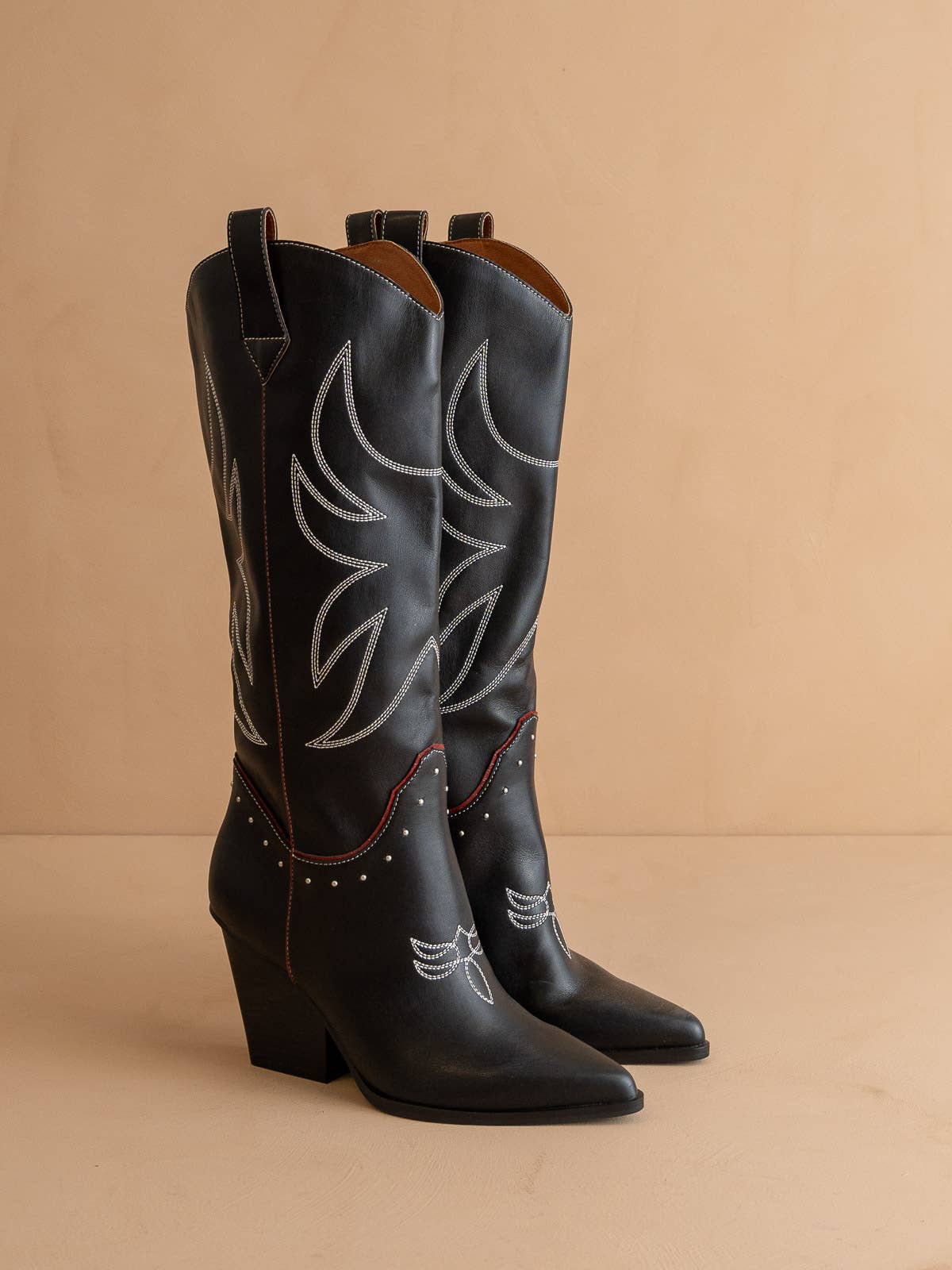 The Ashton | Black Cowboy Fall Boot with Flaire - BLACK - UnLaced Boutique
