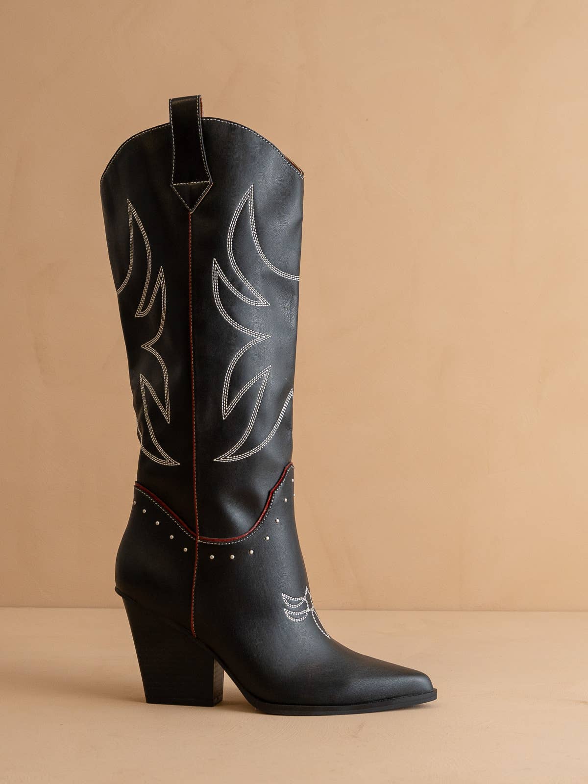 The Ashton | Black Cowboy Fall Boot with Flaire - BLACK - UnLaced Boutique