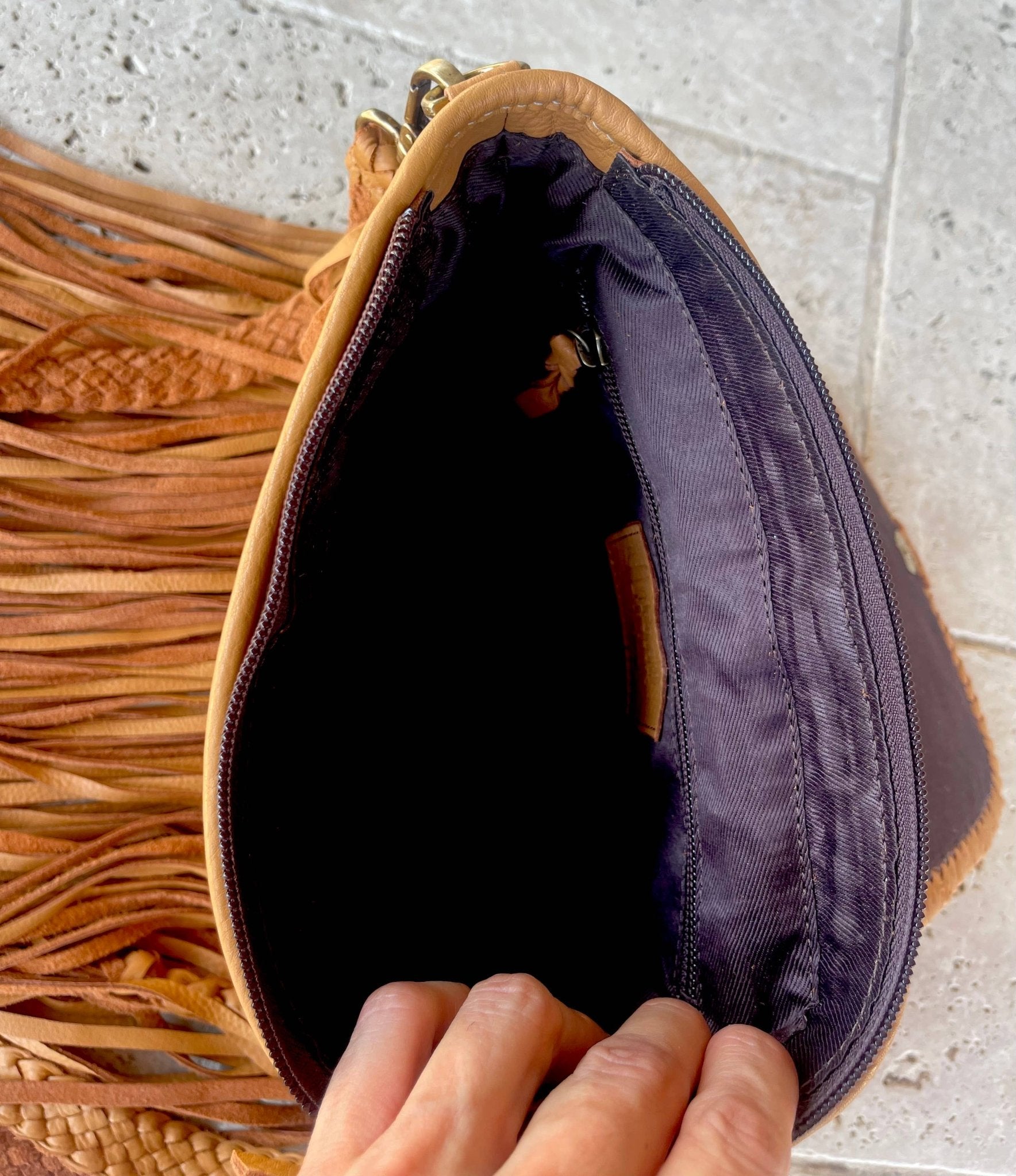 THE NANCY CROSSBODY Genuine Hairon Cowhide Leather Tassel - UnLaced Boutique