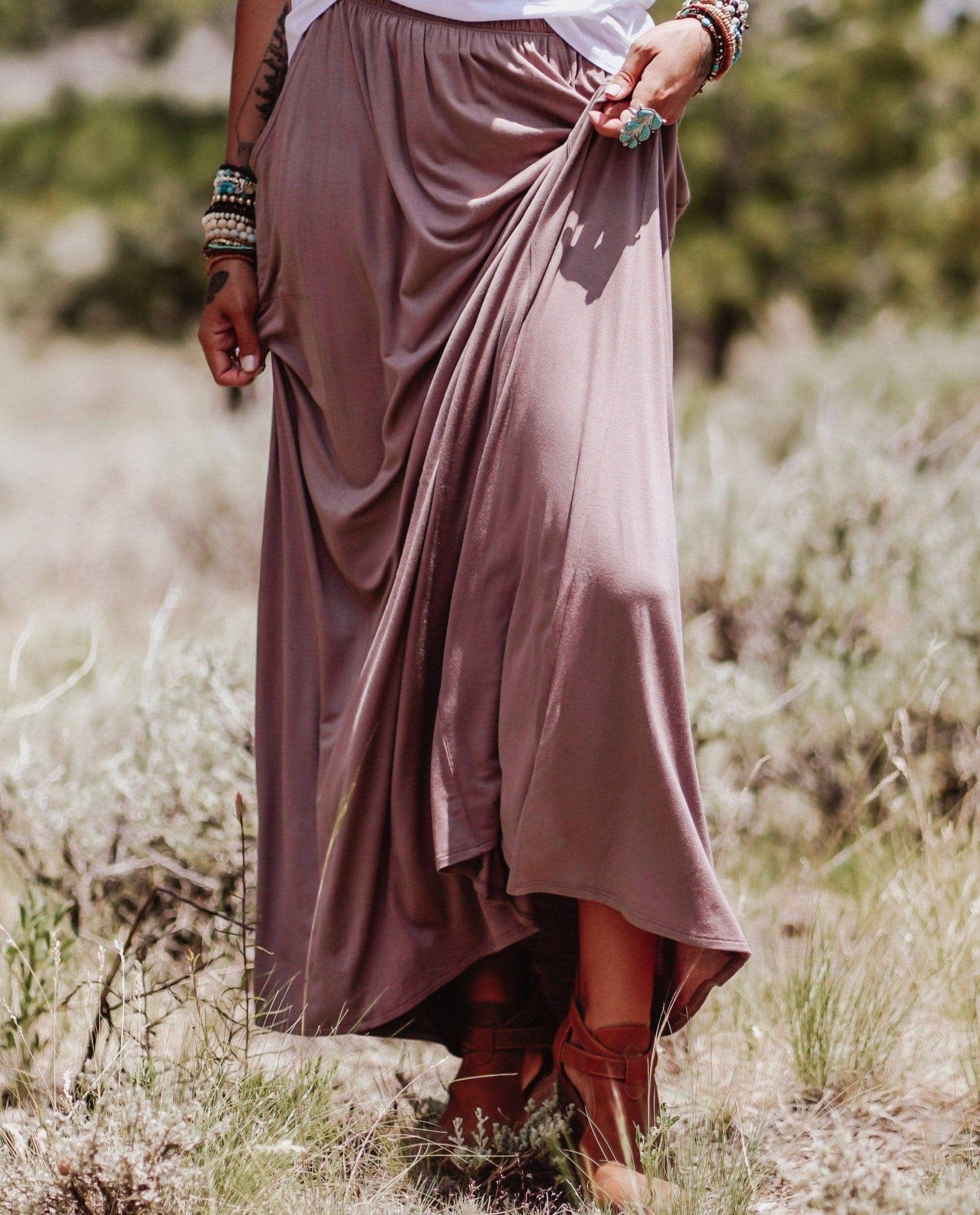 The Perfect Pocketed Maxi Skirt - Mocha - UnLaced Boutique