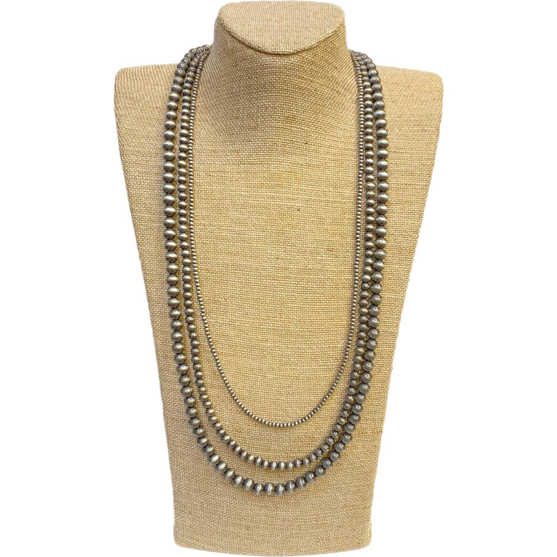 Triple Strand Beaded Layered Necklace - UnLaced Boutique