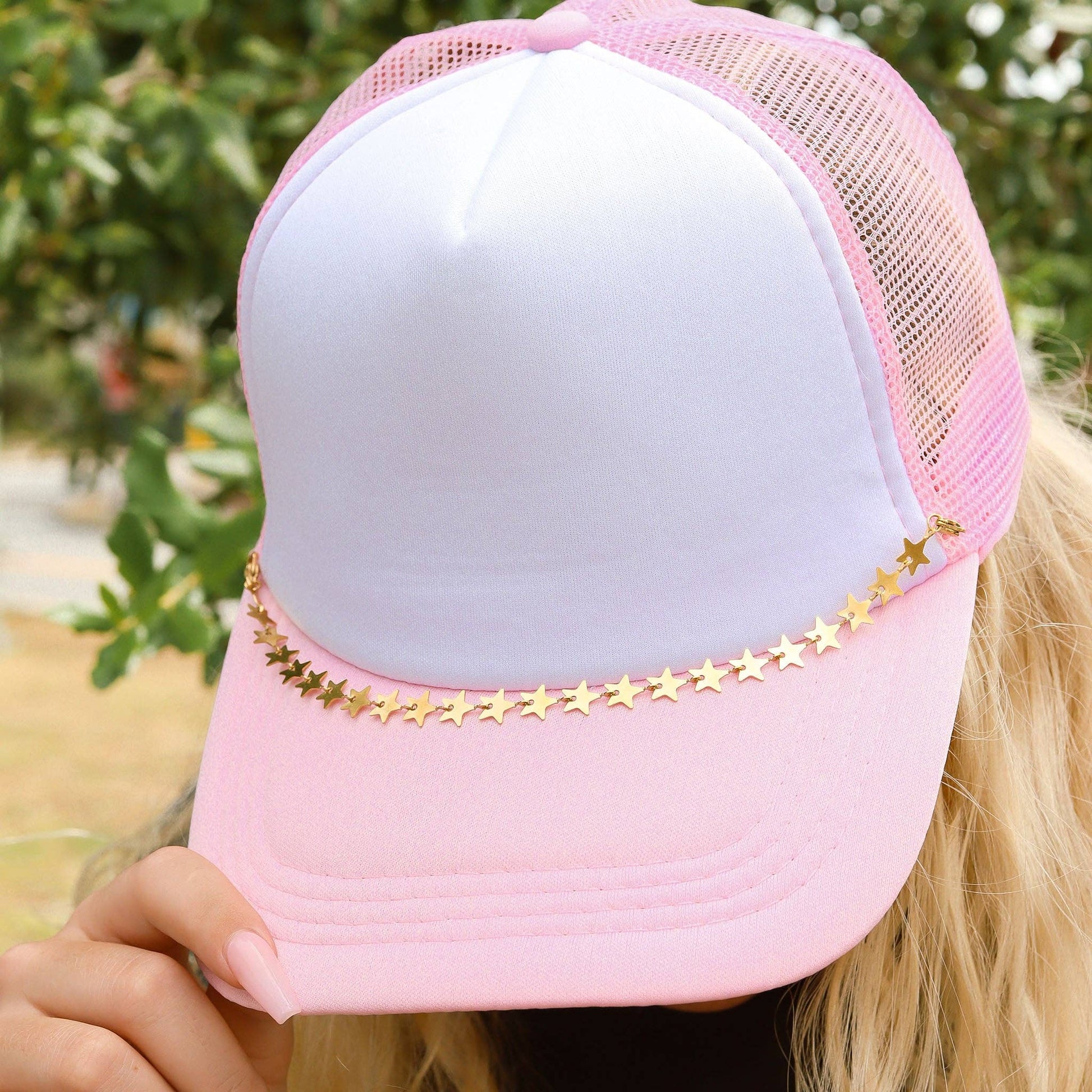 Trucker Hat Chain: 18K Gold PVD Stainless Steel Star - UnLaced Boutique