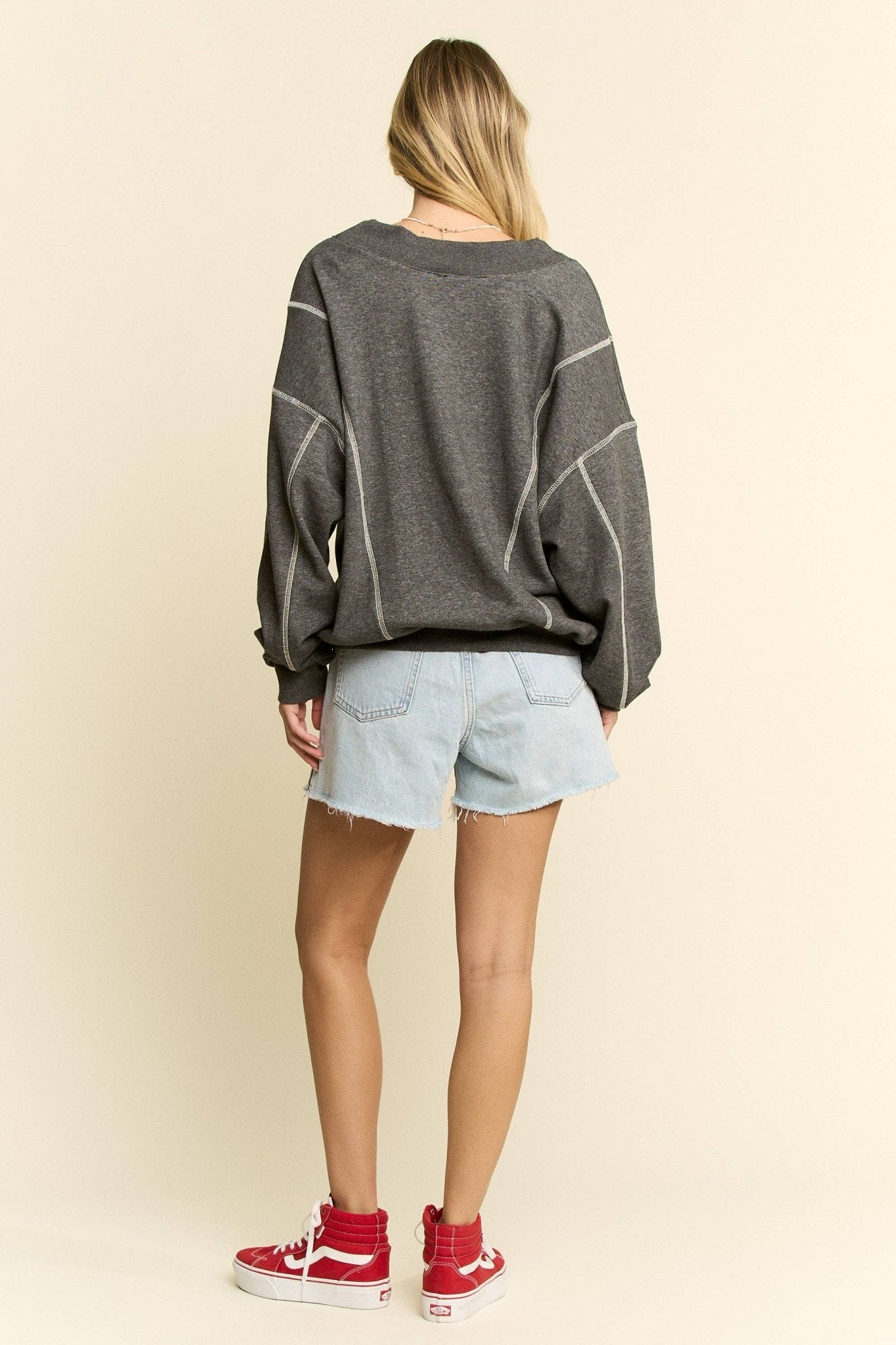 TWIST FRONT LONG SLEEVE TOP - UnLaced Boutique