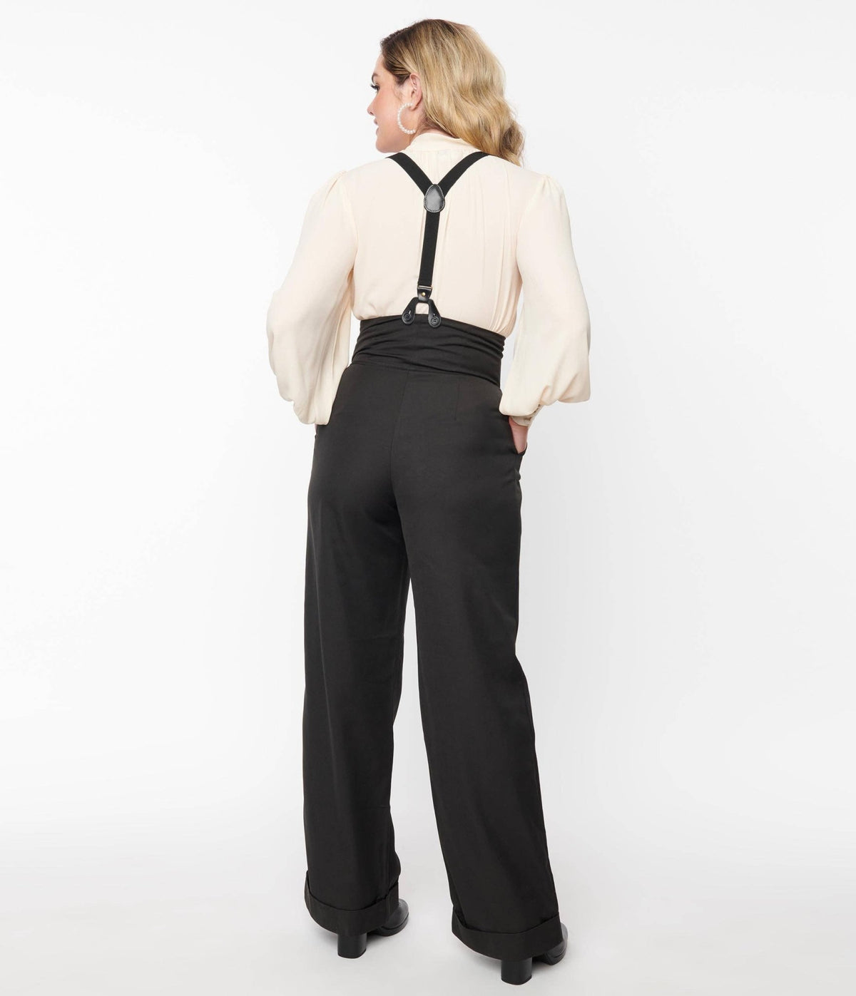 Unique Vintage 1930s Black Thelma Suspender Pants - UnLaced Boutique