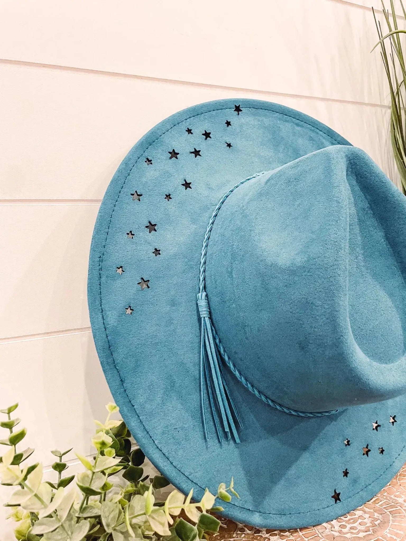 Vegan Suede - Star Cutout Hat - UnLaced Boutique