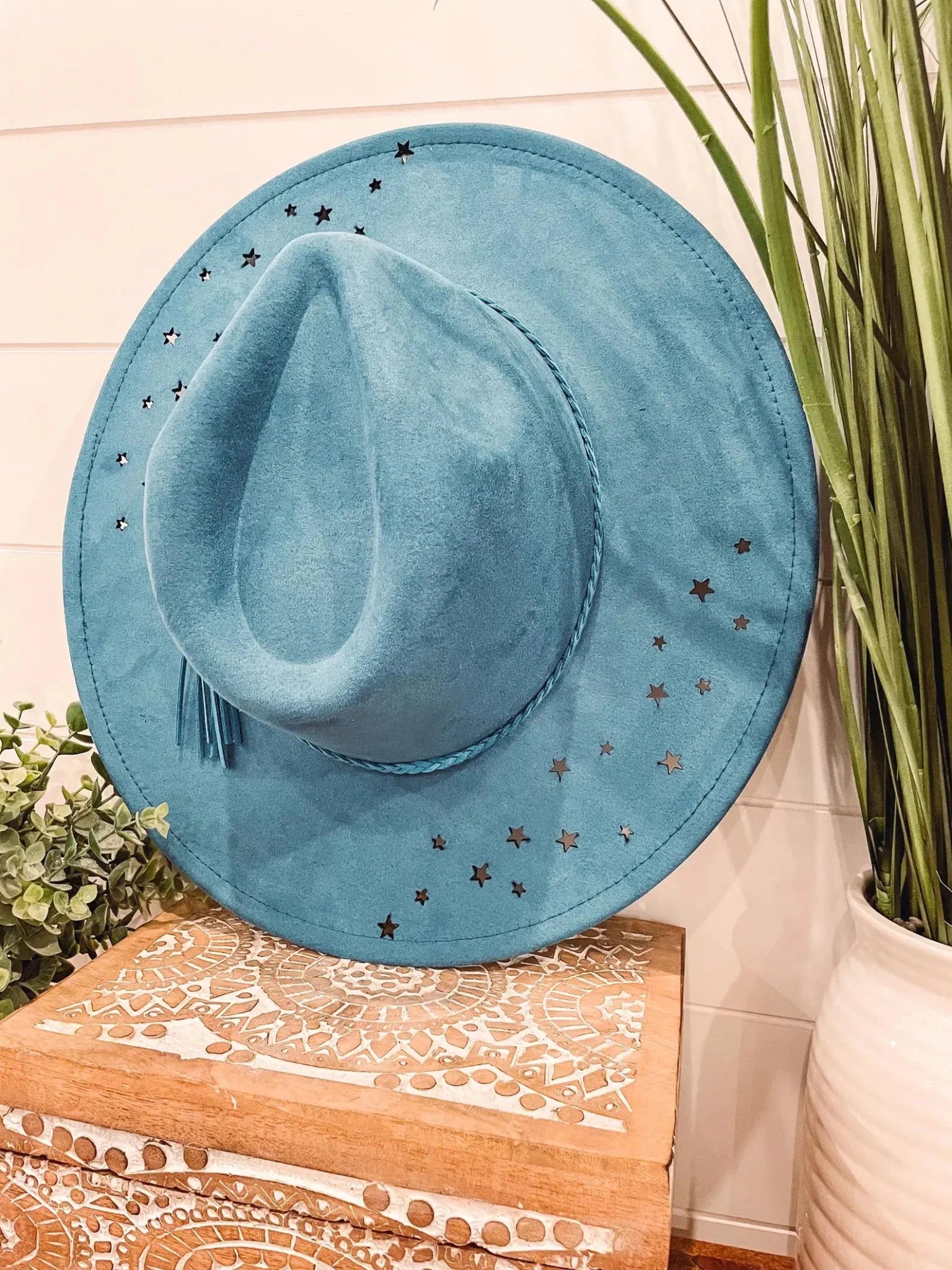 Vegan Suede - Star Cutout Hat - UnLaced Boutique