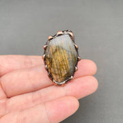 Vintage Anemousite Bronze Natural Stone Adjustable Ring - UnLaced Boutique