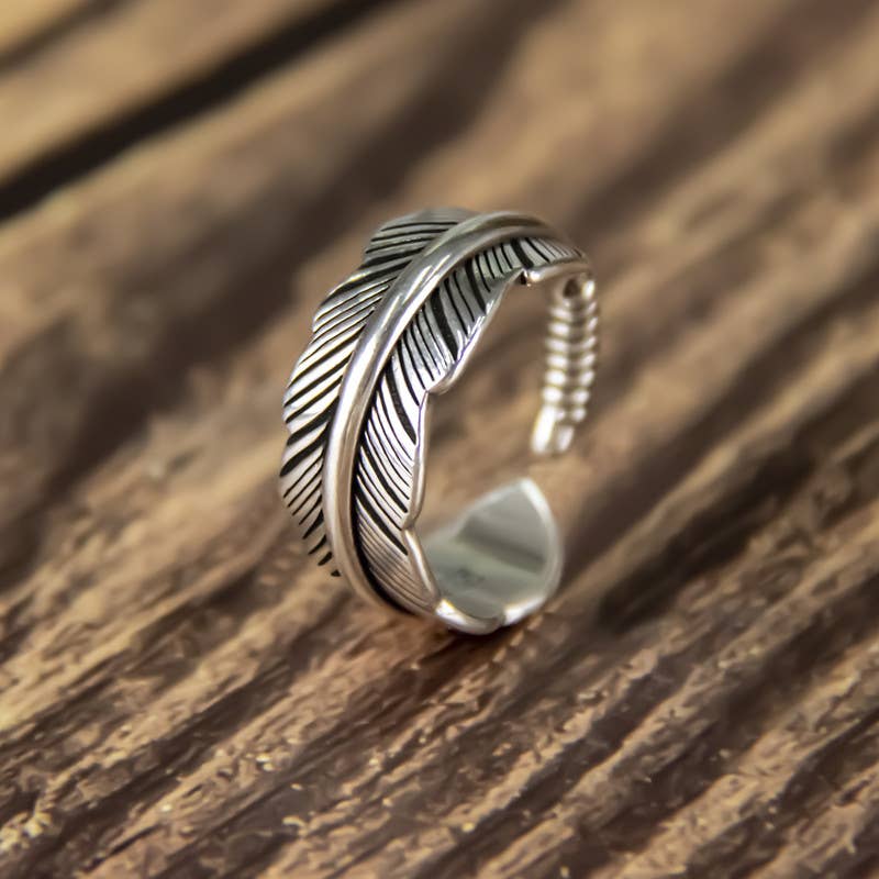 Vintage Feather Couple Matching Ring - UnLaced Boutique