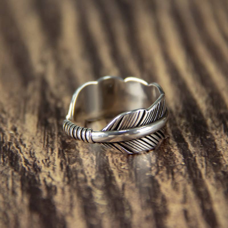 Vintage Feather Couple Matching Ring - UnLaced Boutique