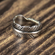 Vintage Feather Couple Matching Ring - UnLaced Boutique