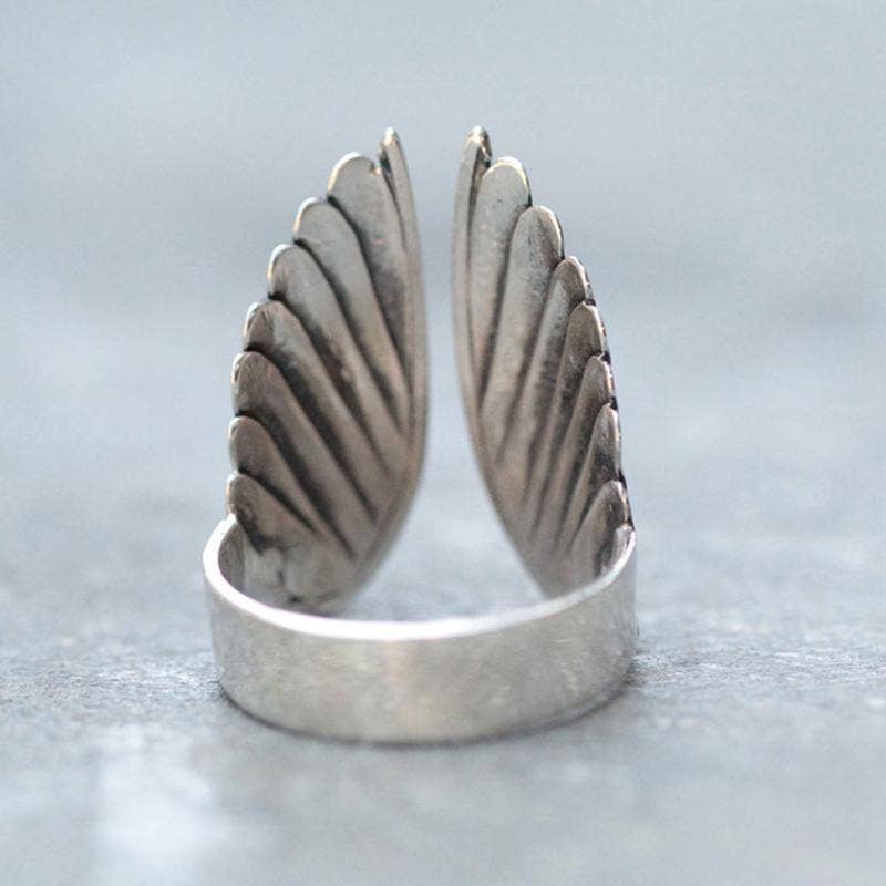 Vintage Opening Adjustable Angel Wings Ring - UnLaced Boutique
